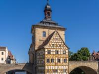 Geyerswörthsteg Ausblick zum Alten Rathaus mit Oberer Brücke - Bamberg